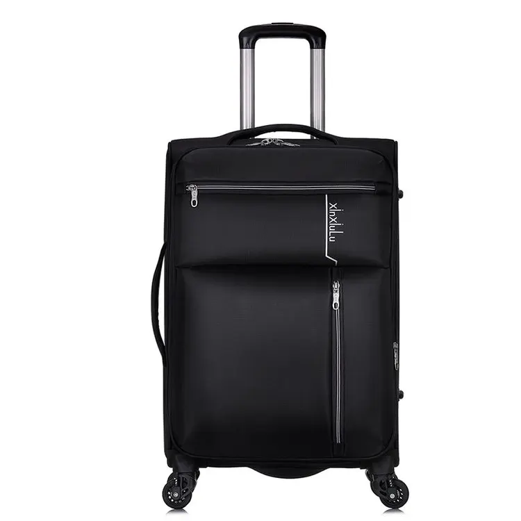 durable waterproof Oxford cloth 4 spinner 360 degree wheels luggage case soft nylon carry on cloth suitcase