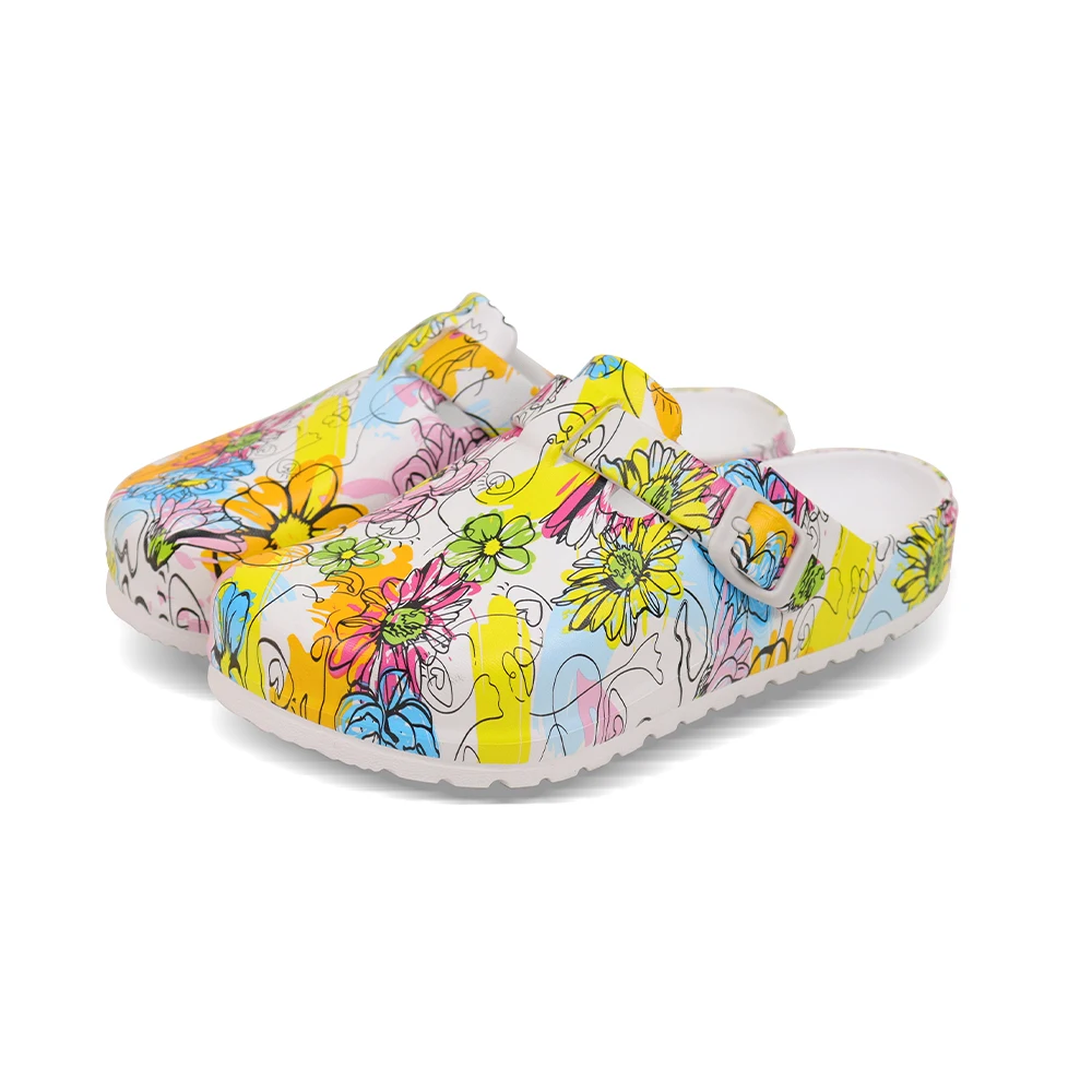 ladies slippers 2024 women print nurse shoes custom medical slippers high quality waterproof clogs shoes