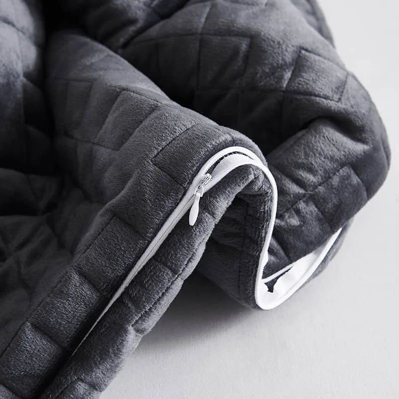 Glass beads plush fleece 9 layers king big size heavy 15 lbs 30lbs 10 kg minky weighted blanket for 25lbs