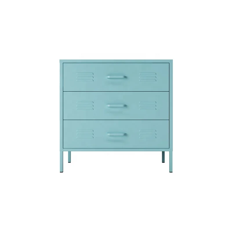 New Metal Cabinet Living Room Furniture Steel  Storage Wine Display Sideboard steel 3 drawers storage wardrobe