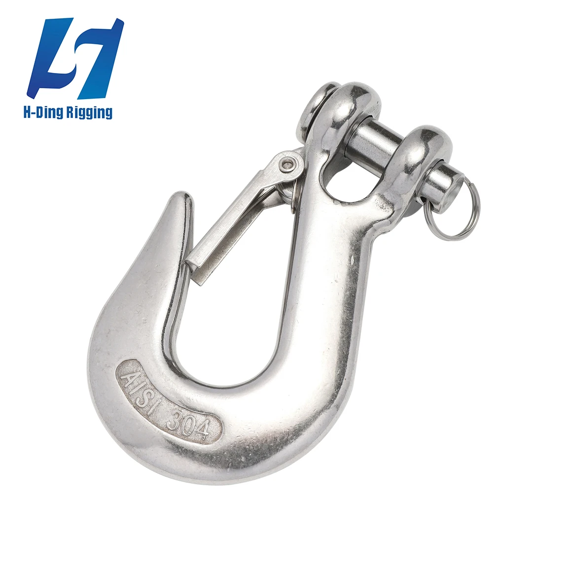 High Quality Stainless steel 304 316 Crane Safety Lifting Hooks Stainless Steel Eye Slip Hook With Safety Latch