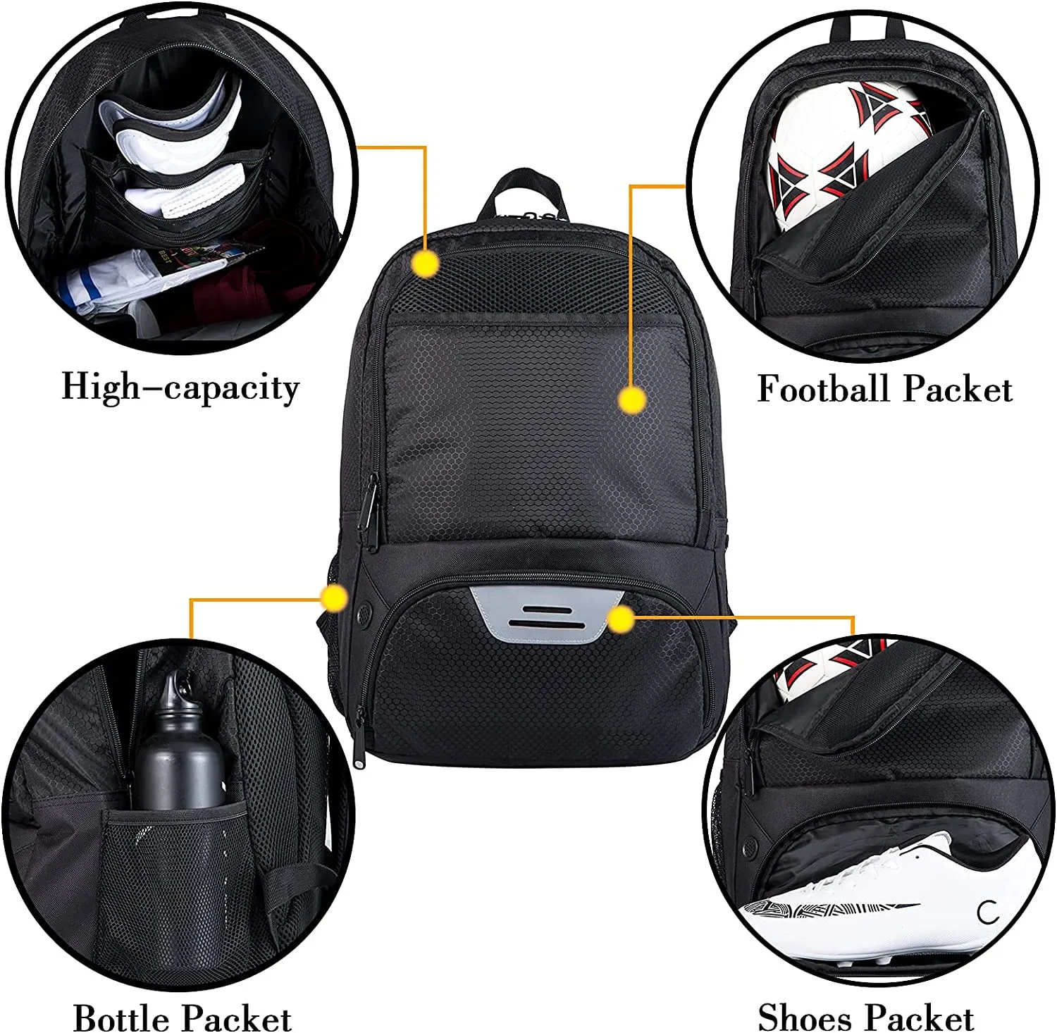 30L Waterproof Sports Backpack Bag Custom Logo Unisex Lightweight Travel Casual Sports Backpacks