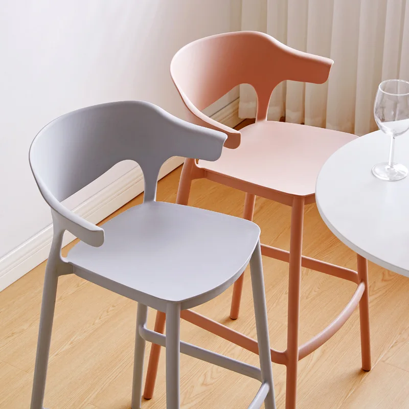 Modern 75cm Silla Plastic High Bar Stool Chair