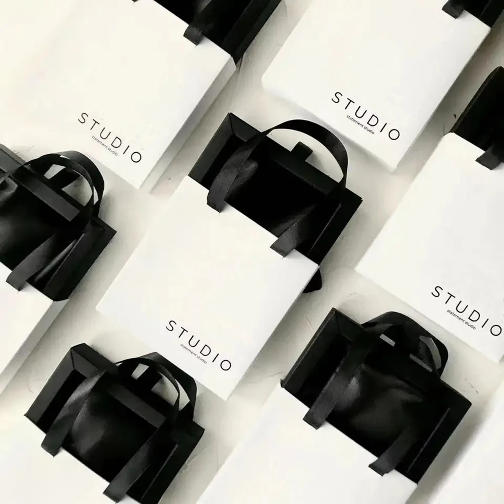 Wholesale High-end Foldable Earring Drawer Paper Box with Company Logo for Ring Necklace Bracelet Jewelry Packaging