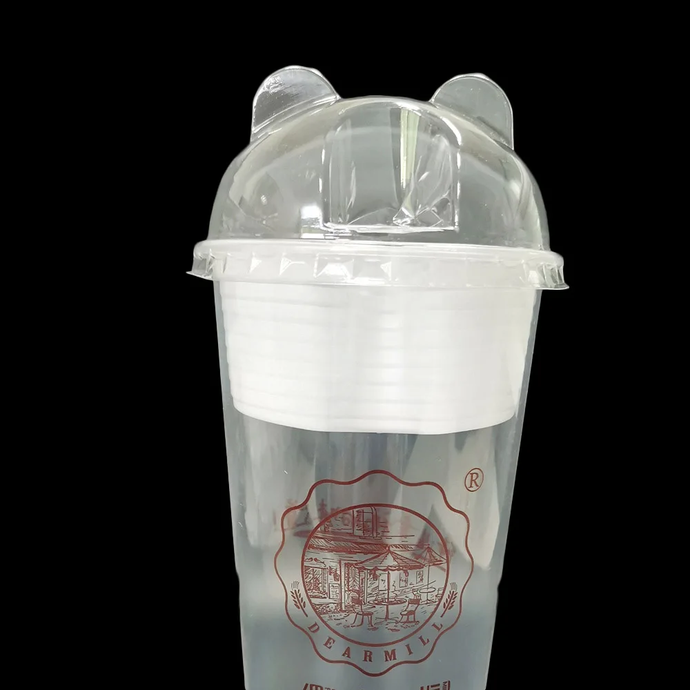 10pcs BubbLe Tea CUP High temperature resistant PP material safe for food disposable plastic milk tea cup juice cup transparent