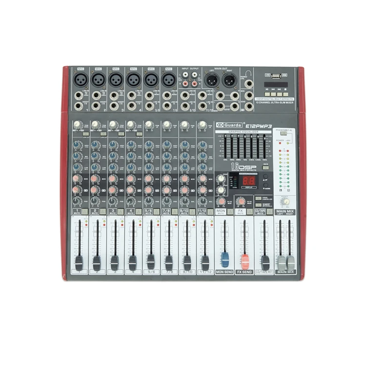 
Best Selling Power Sound Console Mixing table with power amplifier 