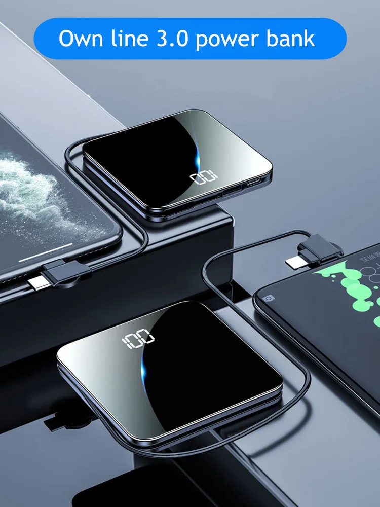  Mini fast charge 10000mAh wireless power bank ultra-thin with