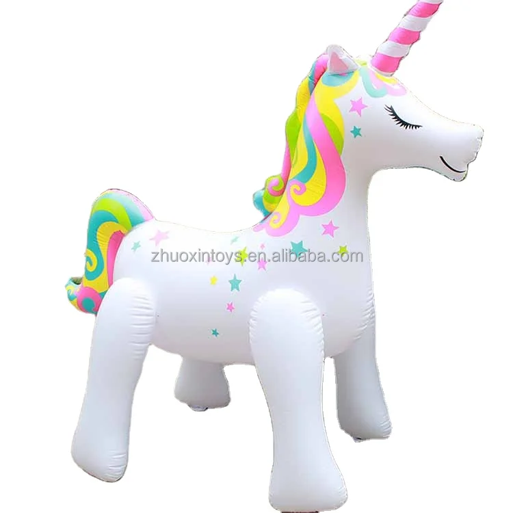 Mavlous garden inflatable unicorn sprinkler water play toy for kids fun