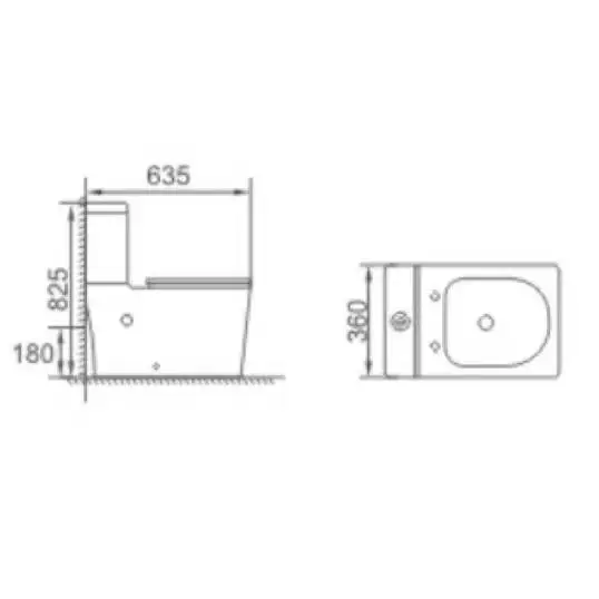 Foshan Ceramic sanitary ware MCPOLOO high quality good price WC Toilet Two Piece Toilet set