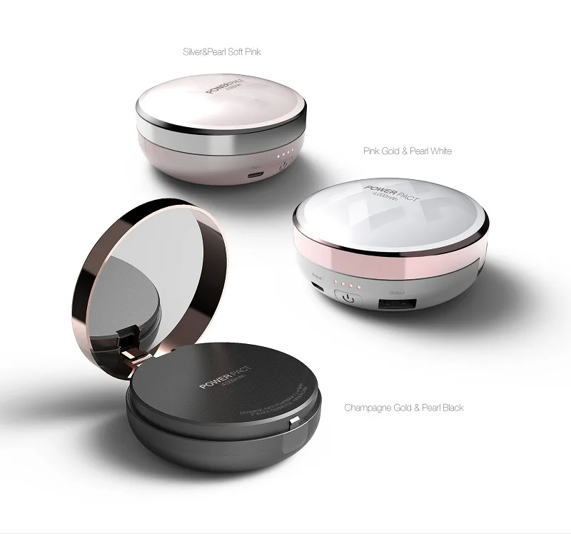 Милый компактный зеркальный внешний аккумулятор, зеркальный внешний аккумулятор для мобильного телефона