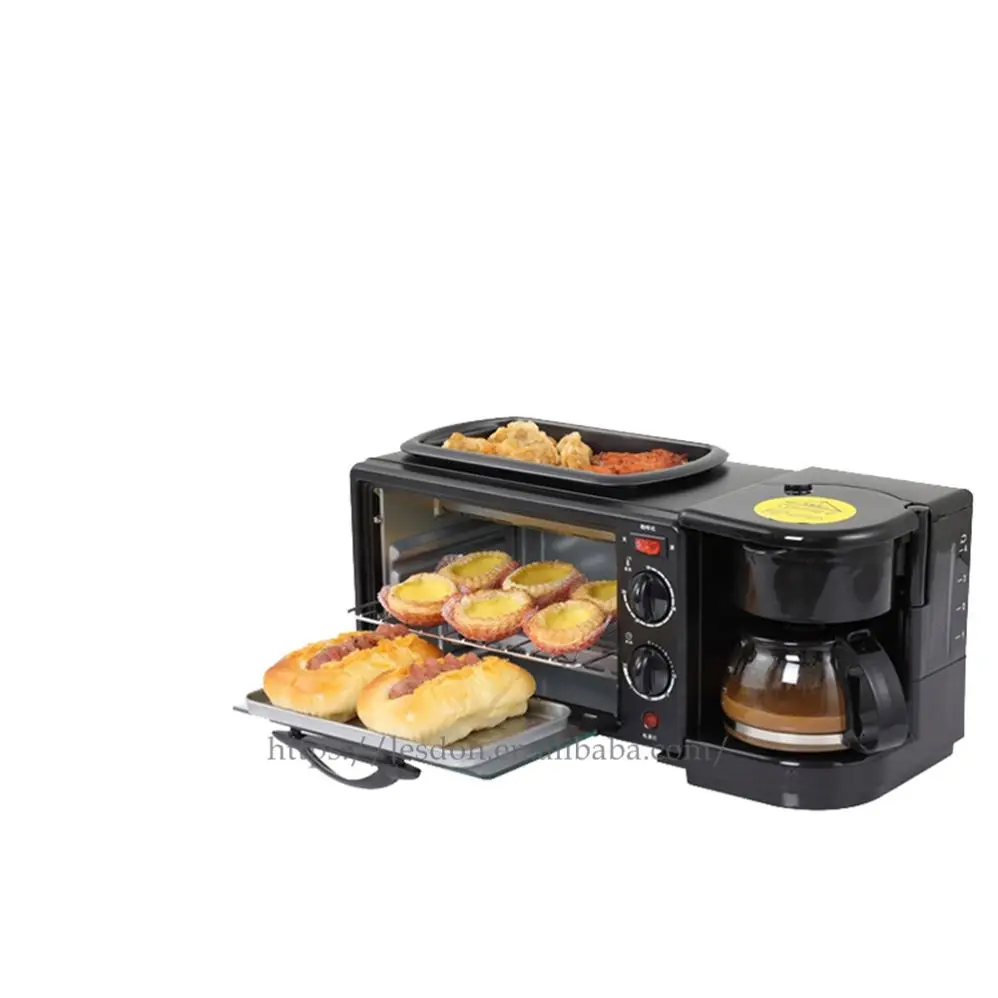 Household Automatic Electric Bread Machine Multi-function Toaster 3in1 Breakfast Makers Machine for Kitchen Use