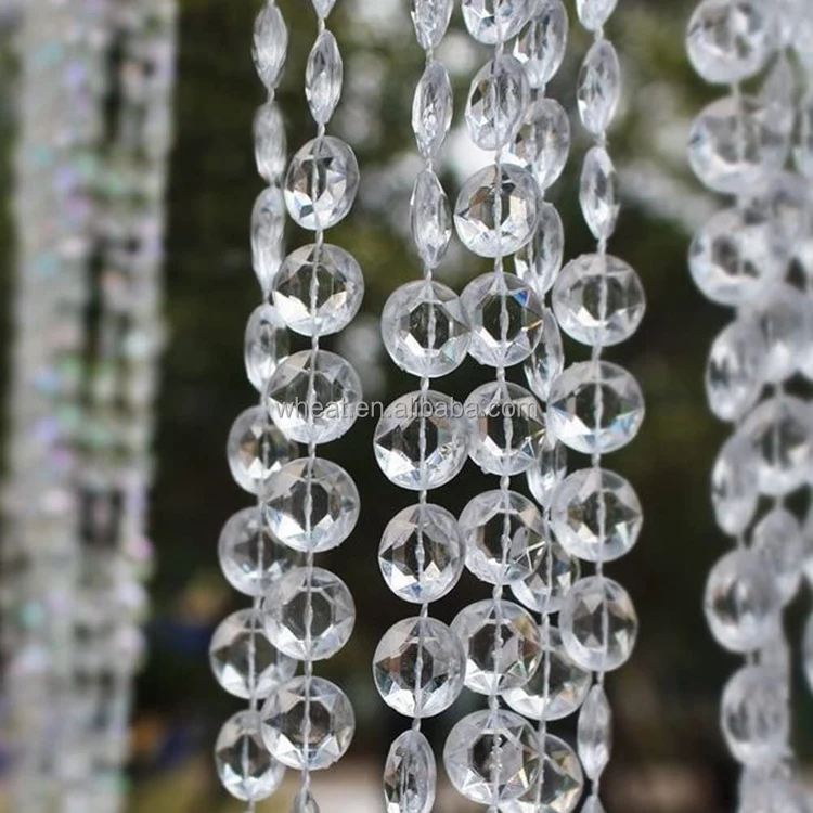 China Factory Customize Party Decoration Crystal Garland Diamond String Acrylic Beads