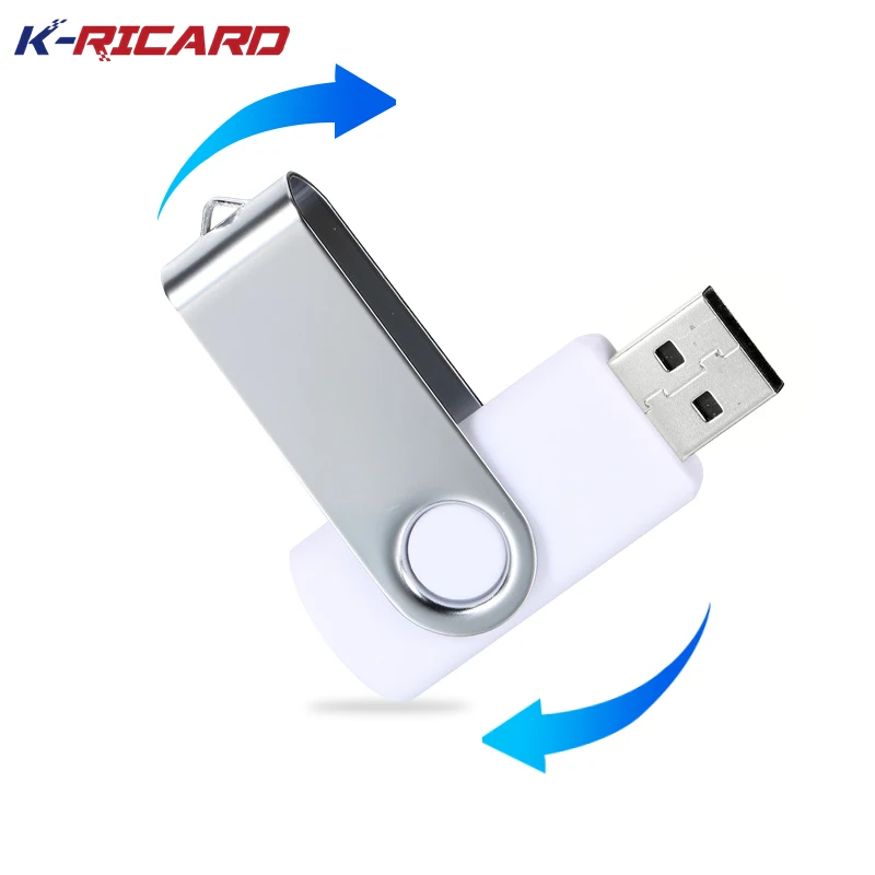 Custom Swivel USB Flash Drive 2.0 Plastic Metal Pendrive Color Usb Stick 4Gb 8GB 16GB 32GB 64GB 128GB