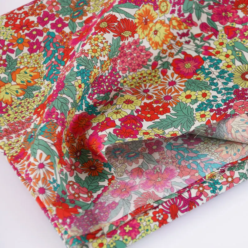 Flower Poplin Cotton Fabric Liberty Of London Print fabric