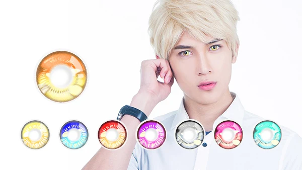 Realcon Fancy look Halloween Contact Lenses Crazy Color Contact Lens Coscon Colored Contacts Eye Lenses