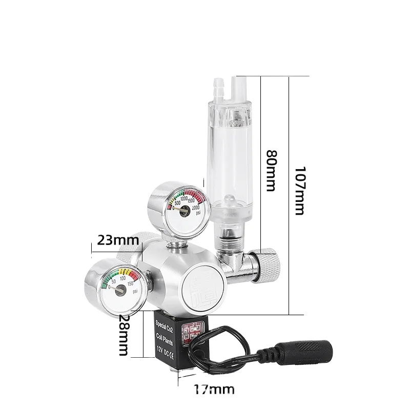 Электромагнитный двухметровый клапан для аквариума WYIN R104 M22 Diy W21.8 G5/8 CGA320 co2