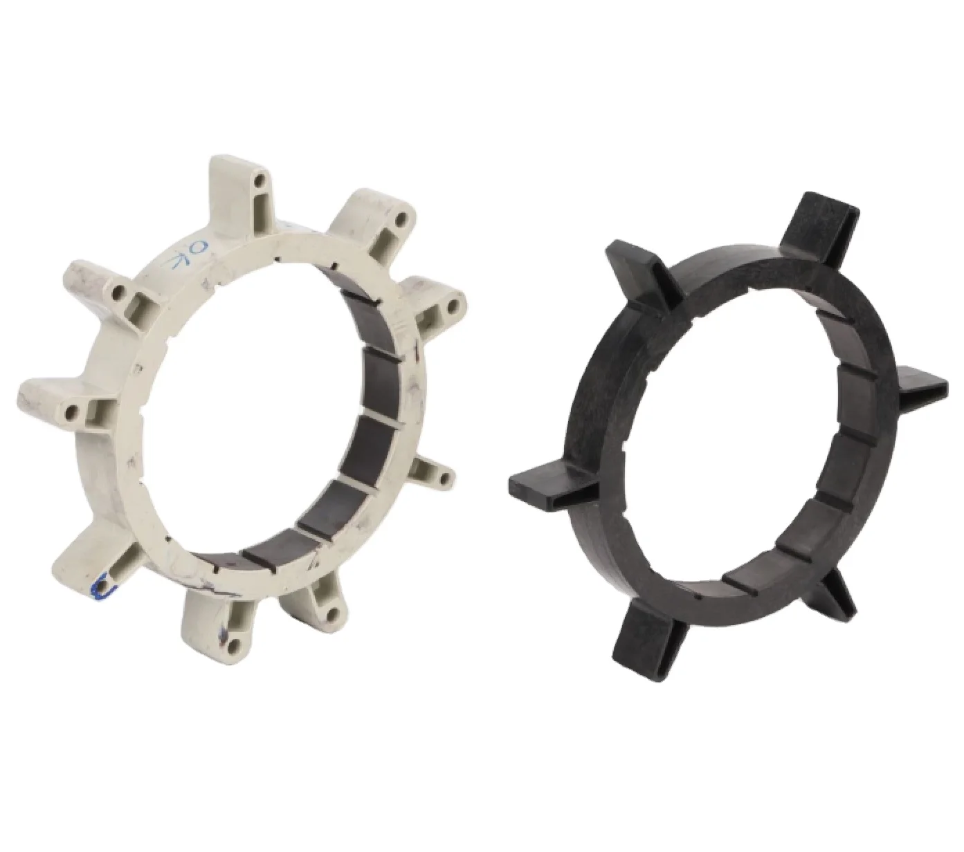 Factory Customized Multi Poles Y33+ABS 16pole Black Round Ferrite Magnets  motor  Electric DC Fan Pump Sintered Ferrite Rotor