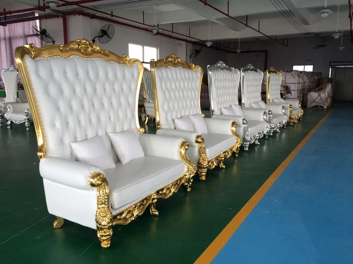 wedding decoration high back wholesale throne wedding king&queen sofa loveseat luxury royal chair