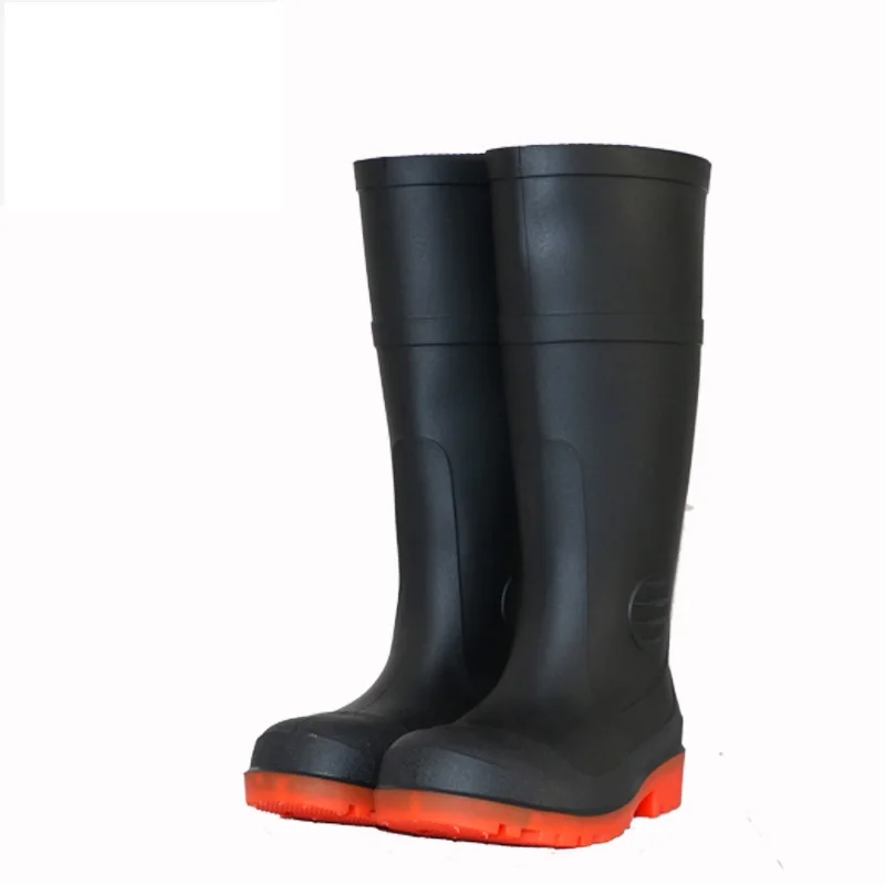 Factory cheap protective PVC chemical anti-slip safety work mining boots unisex agriculture farming rain boots shoes