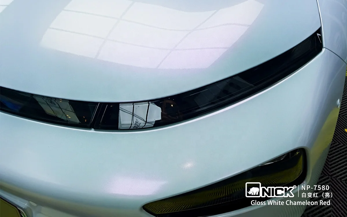 Factory Supply  Premium Car Wrapping Film TPU Car Wrap Vinyl Car Change Body Color Self Adhesive Gloss White Chameleon Red