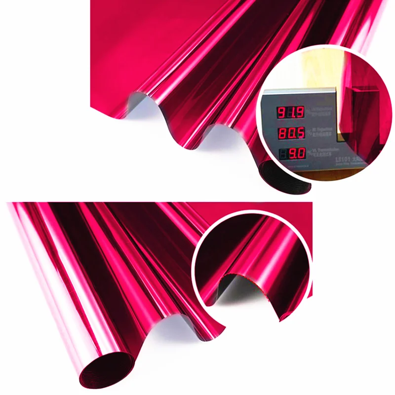99% UV Rejection Heat Insulation Metallized Polyester Reflective Mylar One Way Mirror Building Window Film