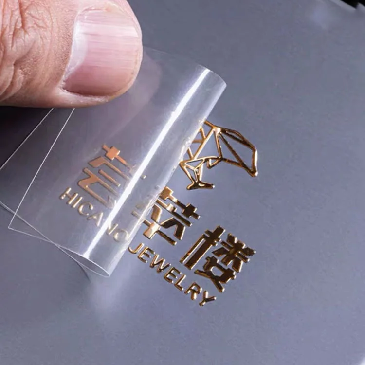 Custom Metallic Sticker Thin  Gold Nickel Transfer Embossed  Logo Metal Stickers