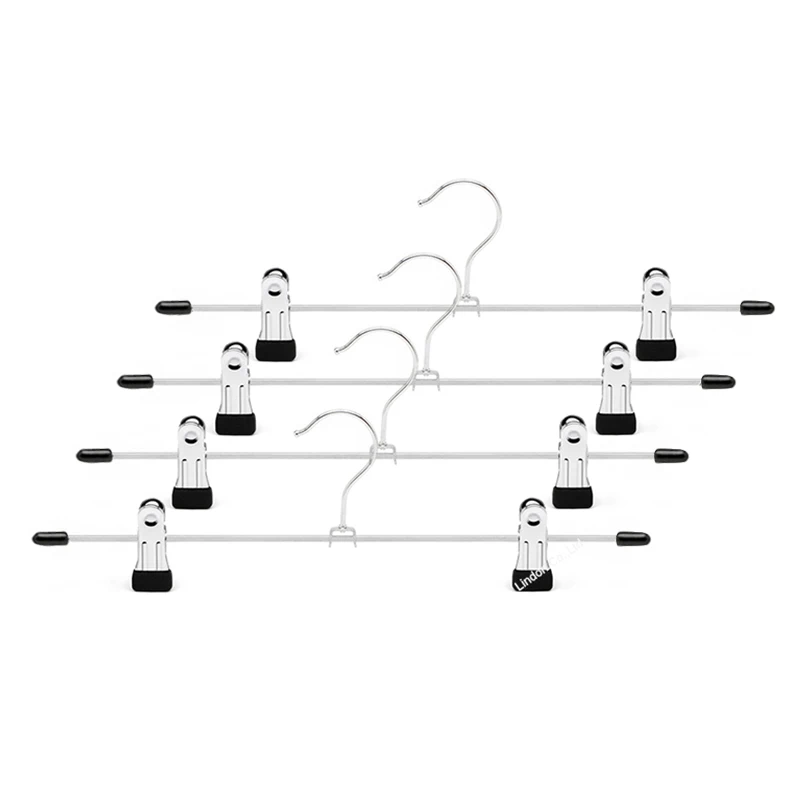 LINDON Wholesale Chrome Metal Sock Skirt Pants Hangers with Clips