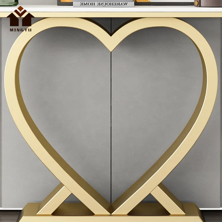 Nordic Heart Shape Console Table Ins Popular Decoration Large Capacity Sideboard Keep Things In Order Dressing Table Durable