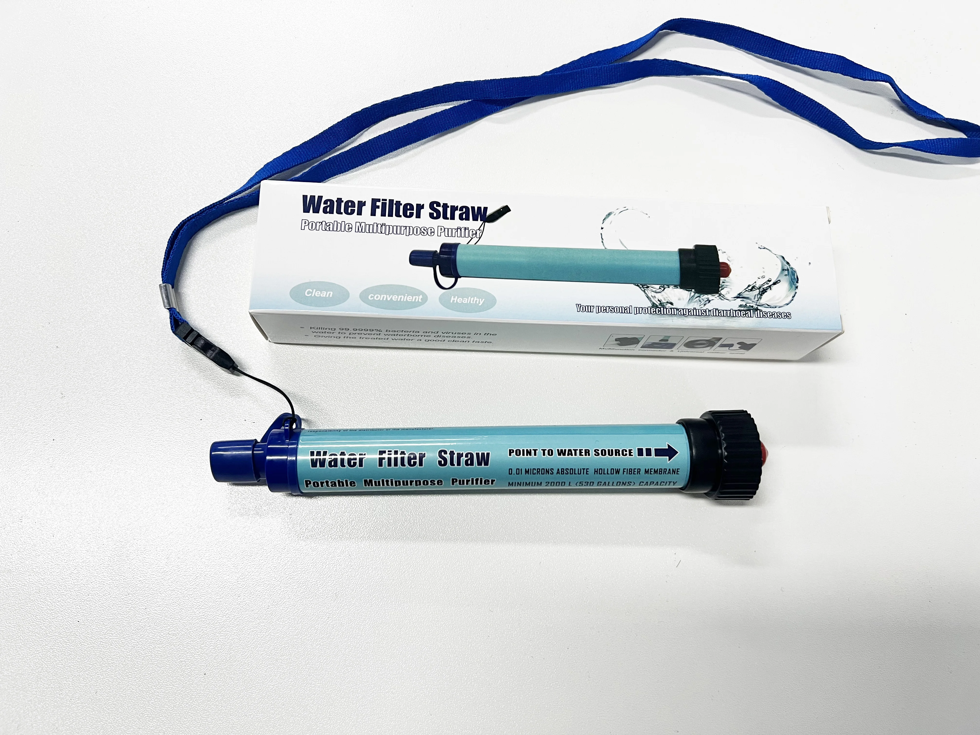 Water Filtration System Portable Personal Water Purification Water Filter for Survival Camping Hiking Traveling Emergency