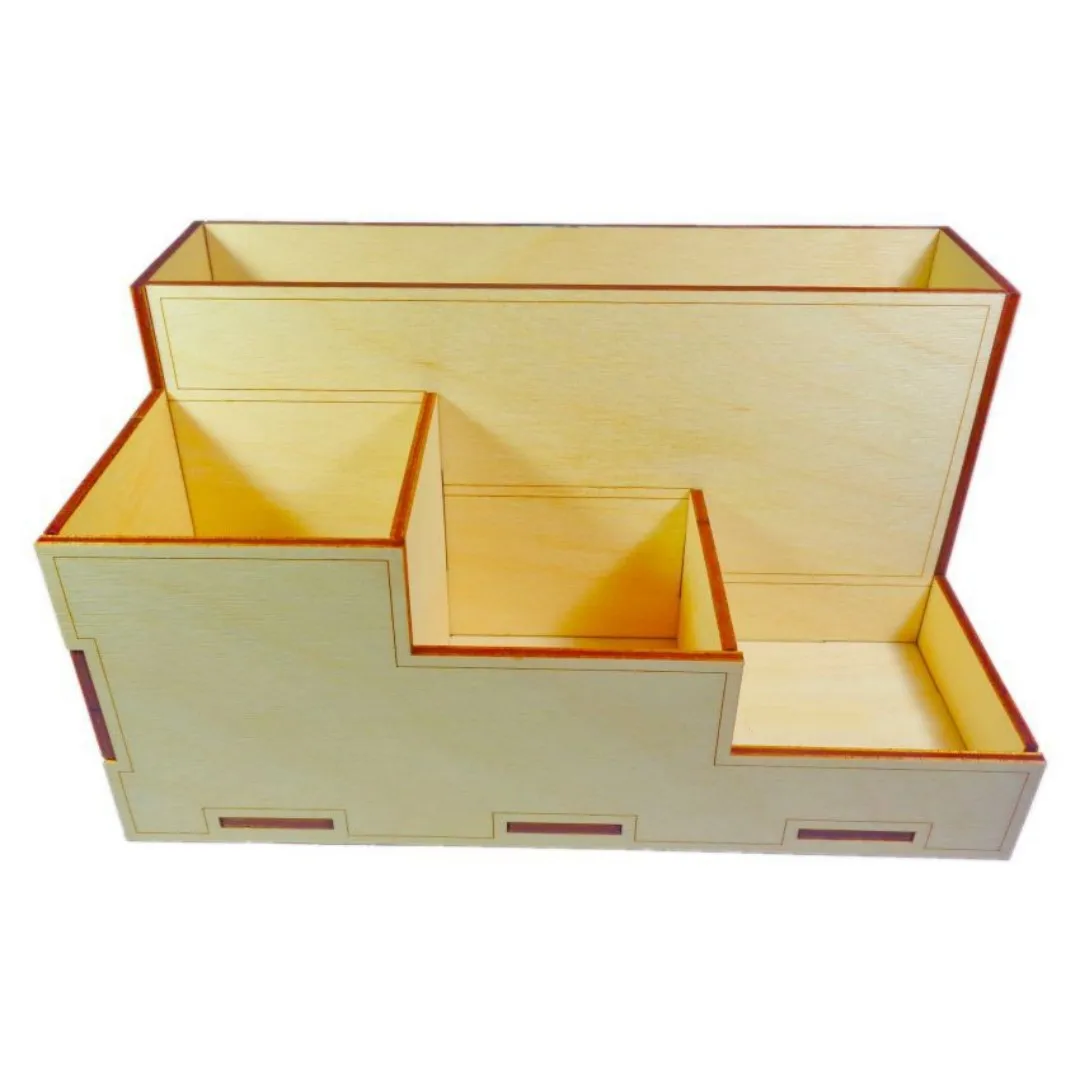 Wooden Organization Box with Drawers,Tabletop wooden Desk Organizer for Office  Bamboo Organization Box