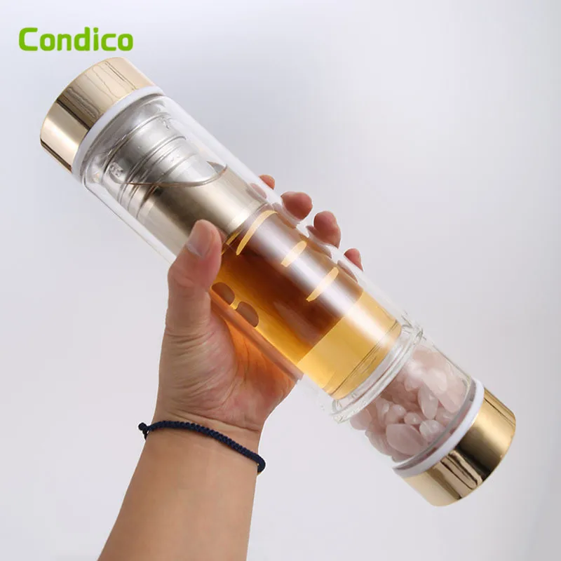 Condico Borosilicate Glass Mug Creative Can Shape Tea Juice Milk Coffee Wine Cup Cola  Handmade Can With Bamboo Lid And Straw