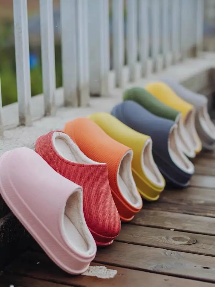 
Ladies winter warm fur lining indoor eva clogs 