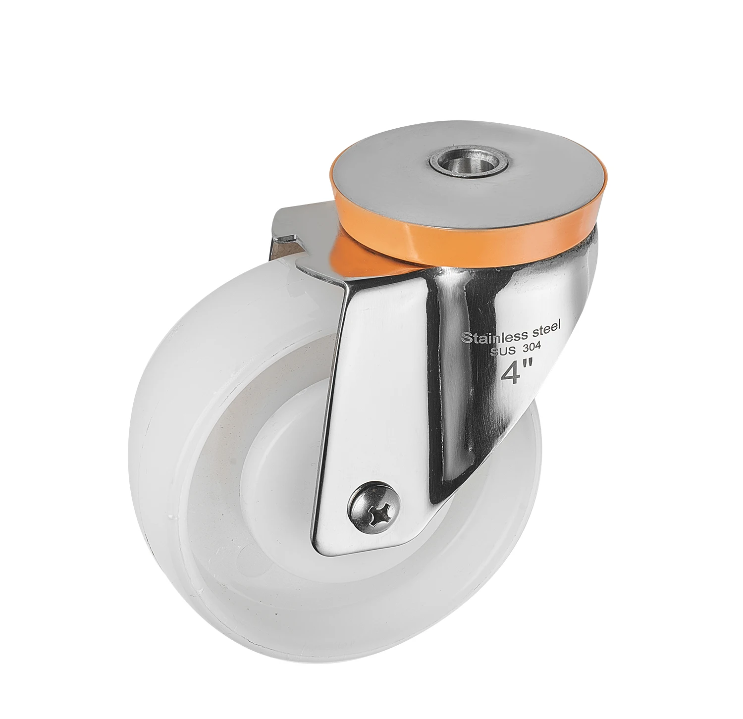 Factory wholesale trolley wheels pa material 4 inch swivel caster with brake