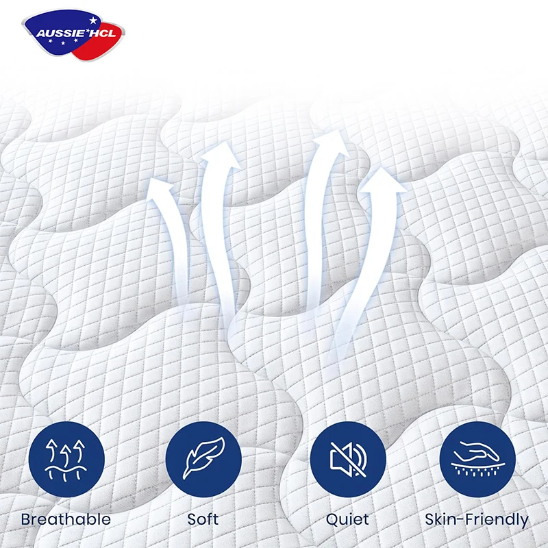 Water Cooled Comfortable Mattress King Size Rolled Up In A Carton Box  Mattress Memory Foam Pillow Top pocket Spring Mattress