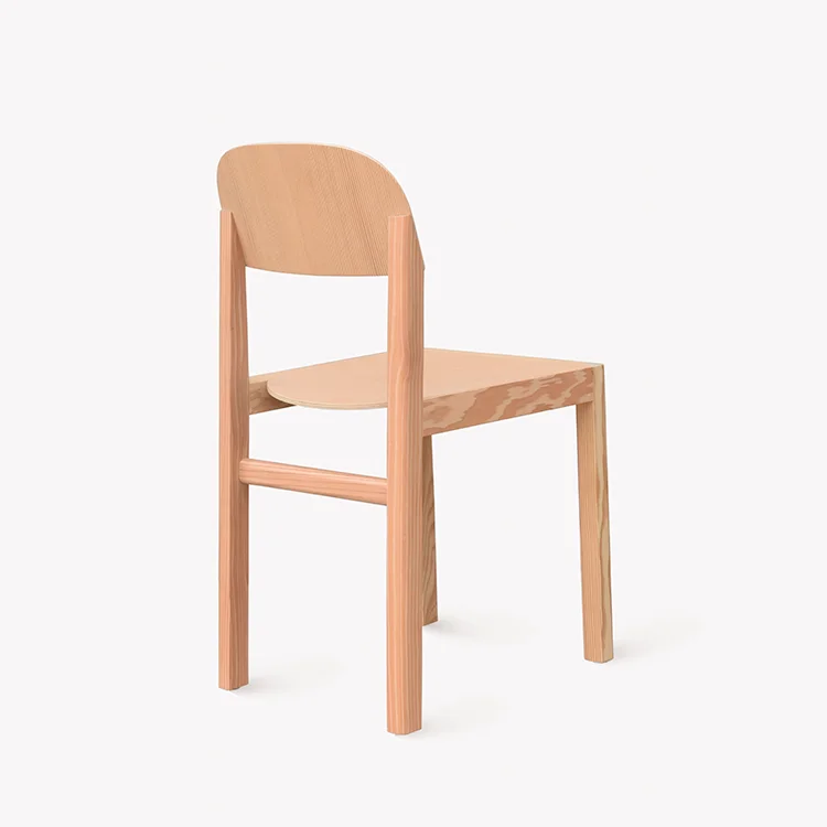 Solid wood multi-layer board dining chair designer style fashion simple classic chair household dining chair