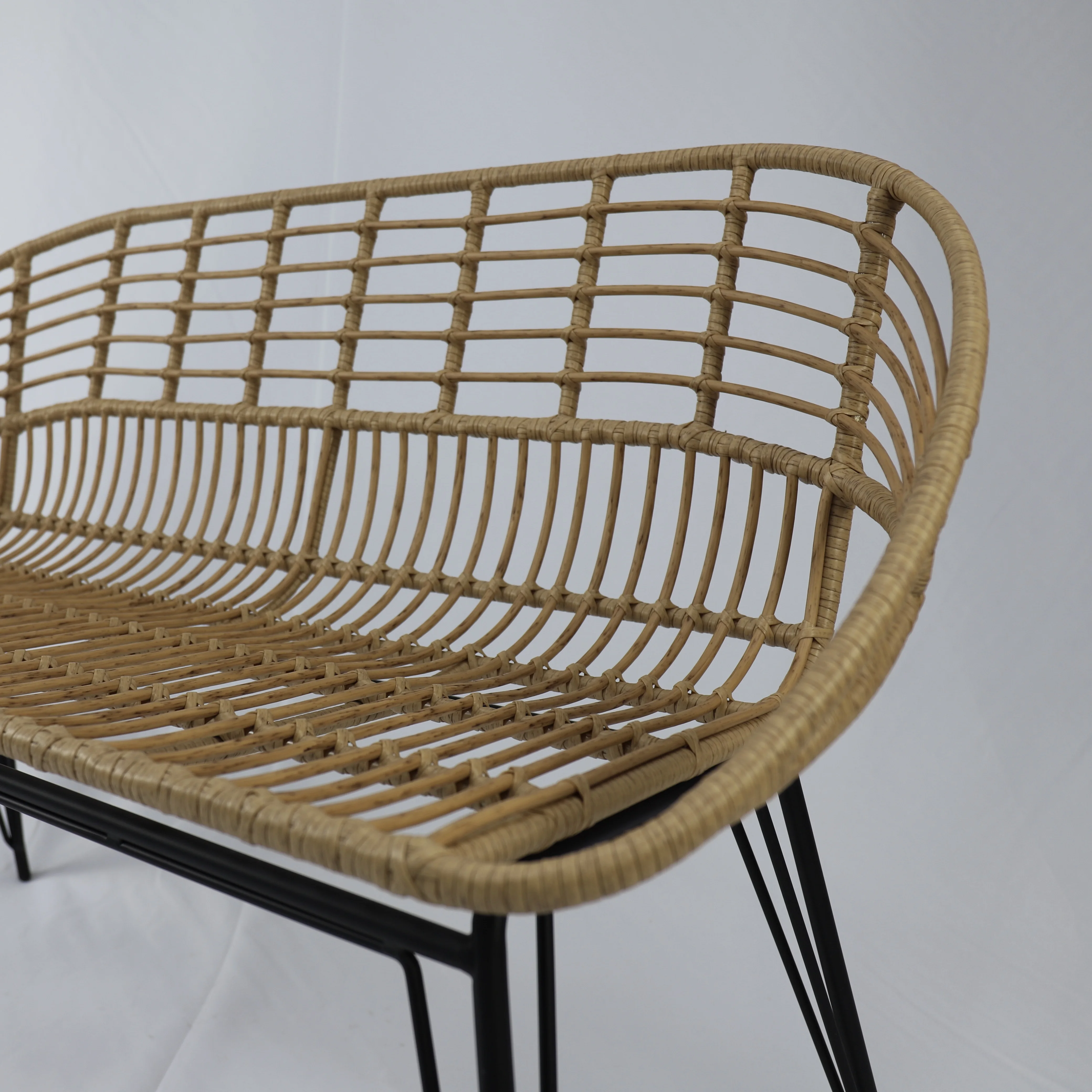 Wholesale Outdoor Furniture Garden Nordic Double Arm Chairs Rattan Wicker For Sale