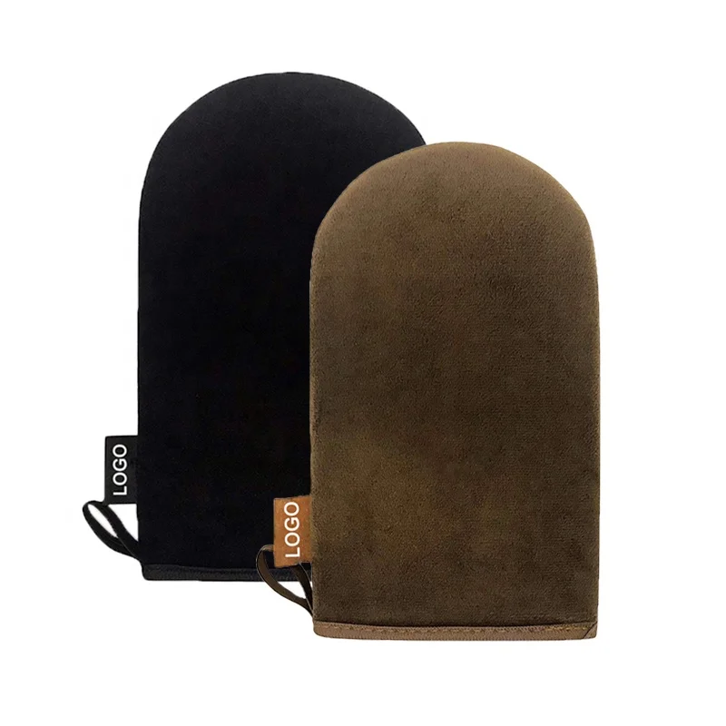 Black Machine Washable And Reusable Sunless Tanning Mitts Self Tanner