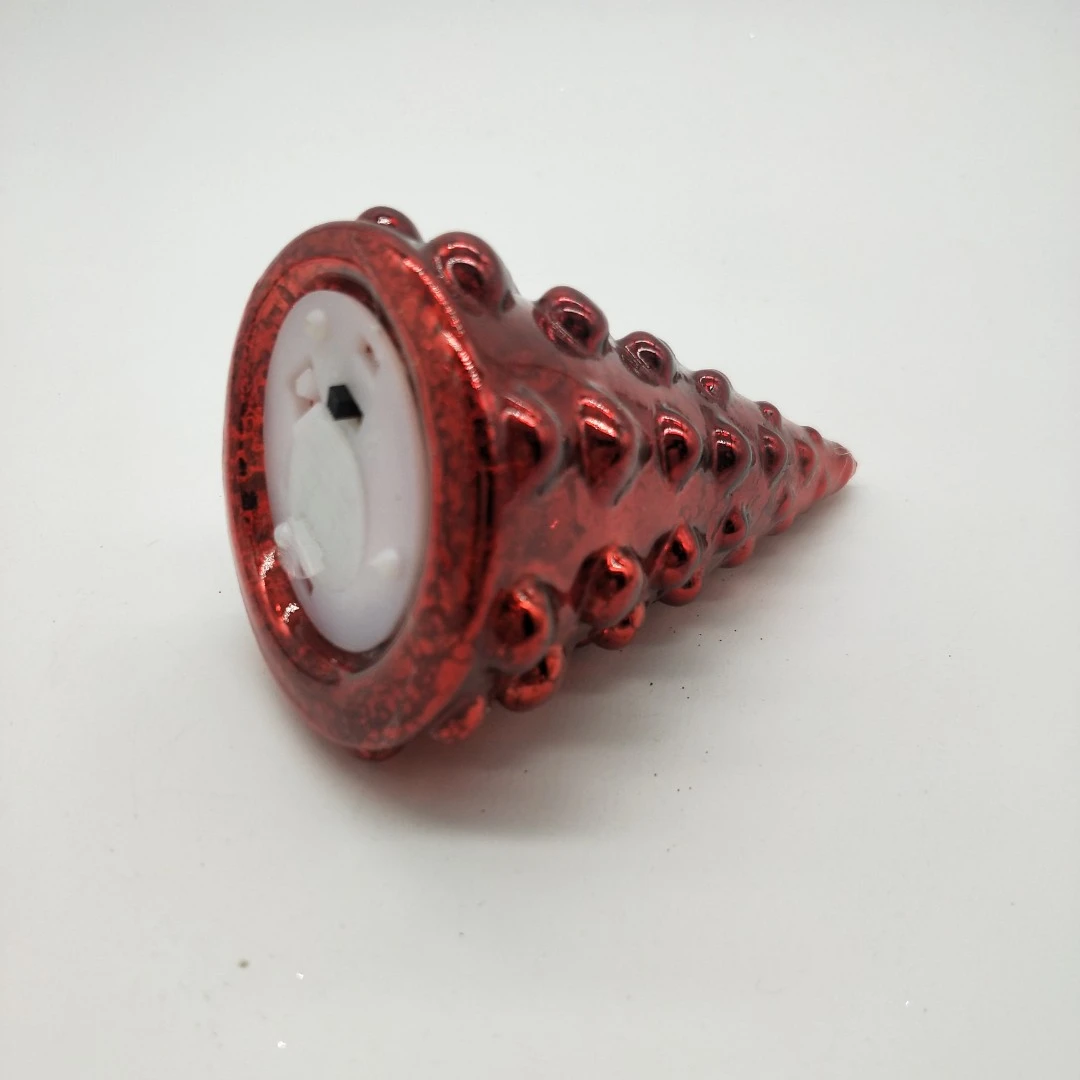 Battery Operated Led String Light Red Mercury Glass Christmas Trees Small Xmas Tree Shaped Blown Glass Ornaments For Table Decor