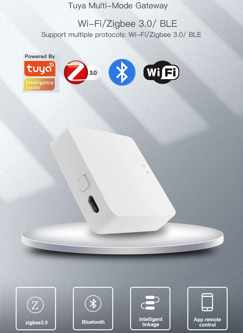 Tuya Multimode Gateway ZigBee 3.0, BLE 5.0, WiFi