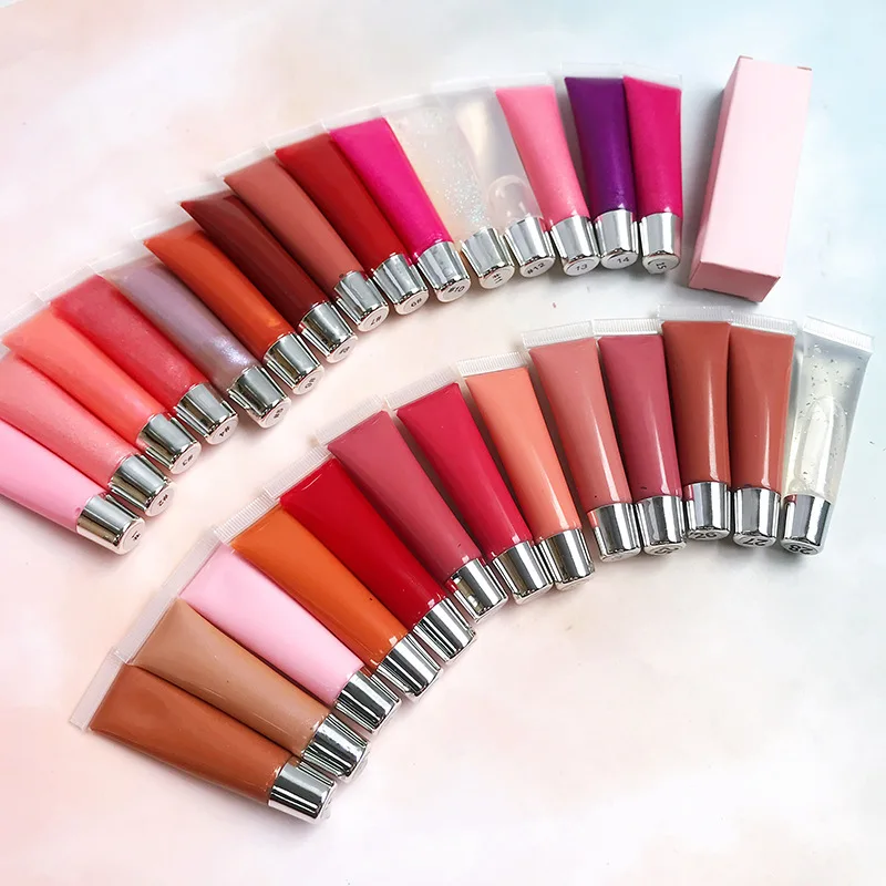 Spot 28 Color Hose Big Mouth Lip Plumping Liquid Jelly Lip Gloss Toot Lip Without Logo