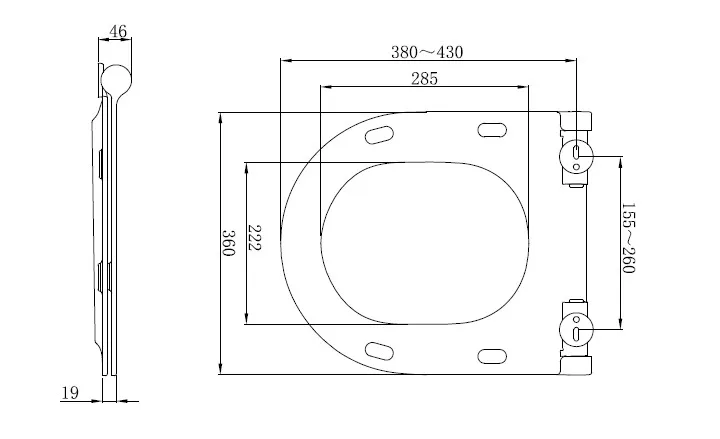 U shape hot sell slow close toilet seat cover