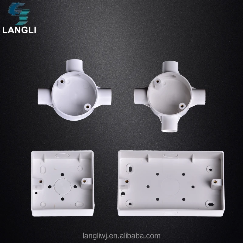 Back Outlet Surface Socket Inch Electrical Manufacturer Electric Switch Junction Frame Conduit Socket PVC Plastic 3x3 Box