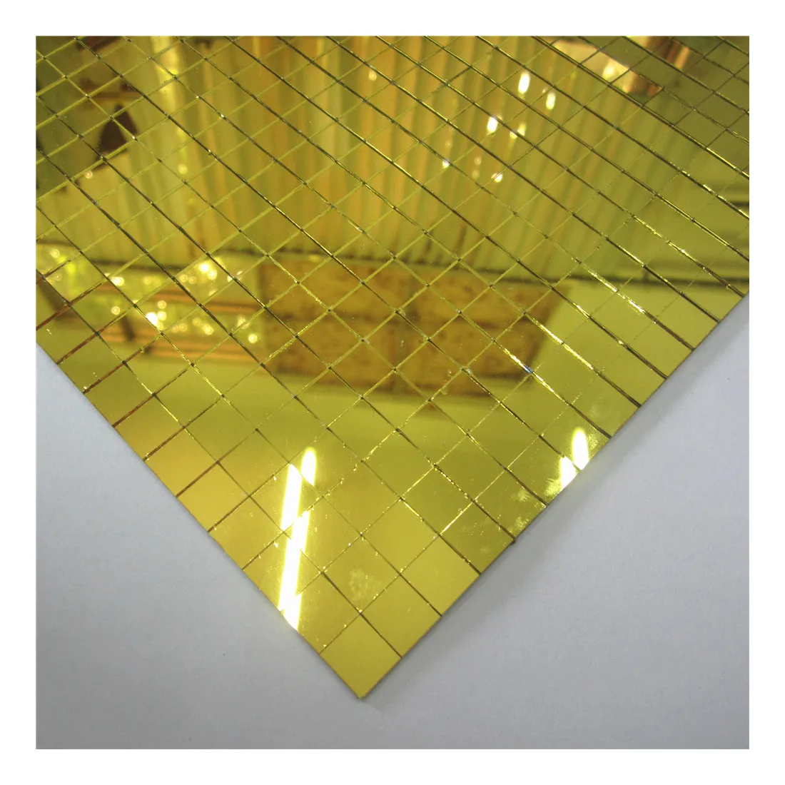 Self-Adhesive Mirrors Mosaic Tiles Mini Square Glass Decorative Craft DIY Accessory for Party Home Decor