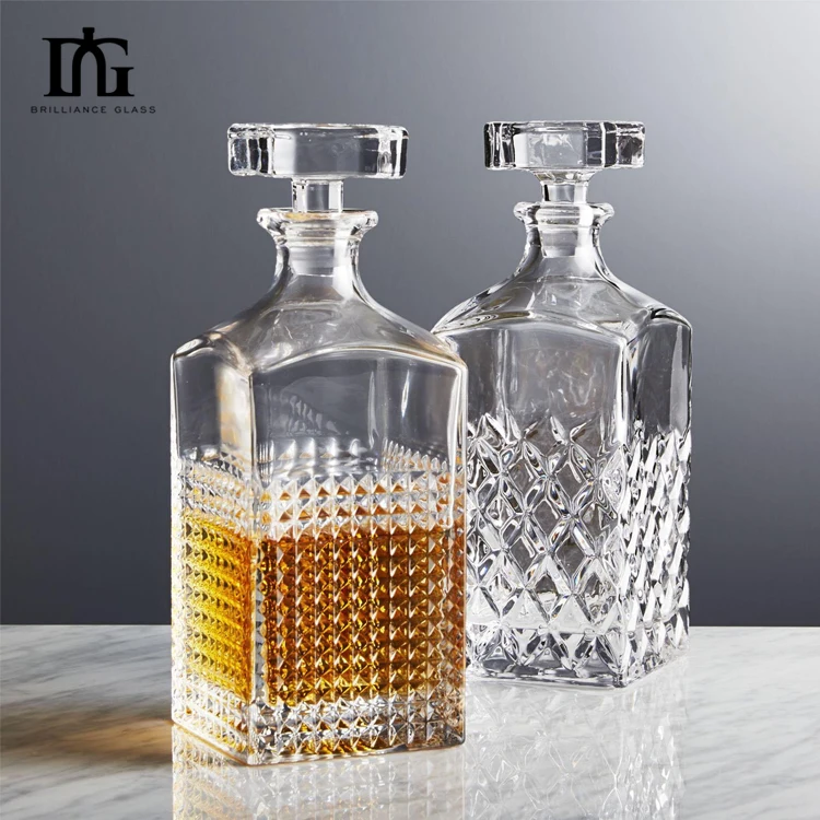 China Factory Empty Glass Bottle Vodka 500ml Gin Rum 750ml Alcohol Whiskey Bottle 200ml 375ml Glass Liquor Bottle