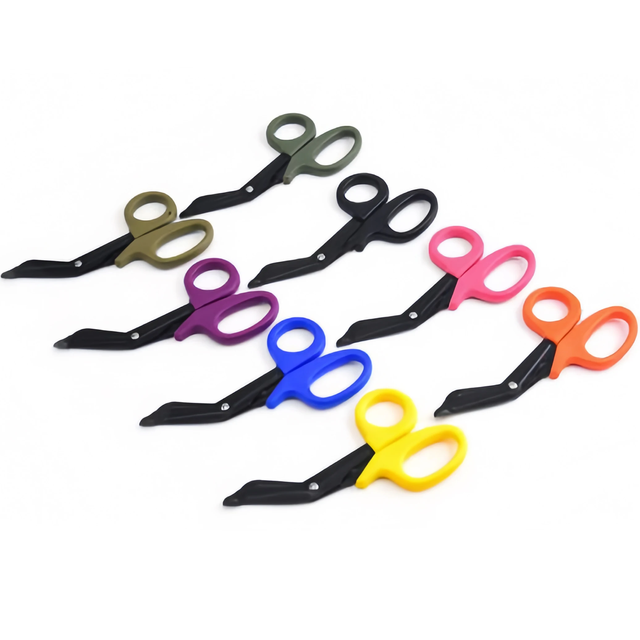 Low Price Professional Medical Surgical Care 14.7-18.5cm Stainless Steel Plastic Handle Utility Bandage Scissors Trauma Shears