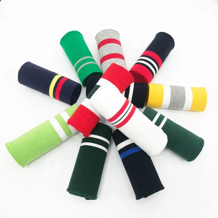 1 * 1 High-grade Yarn Dyed Polyester and Spandex Rib Knit Collar Cuffs and Hem for Down Jacket Clothing Accessories