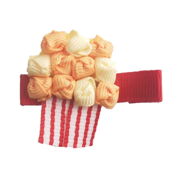 High Quality French Fries Hairpin Novelty DIY Fashion Accessories 5cm American Girl Hair Ribbon Clip Wholesale Kids Decorations