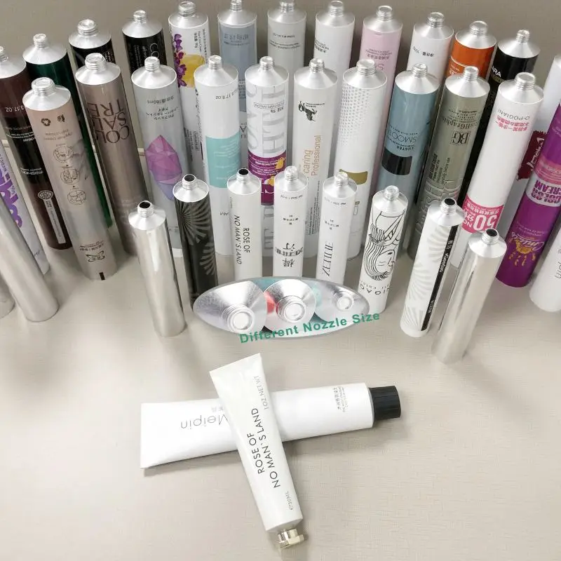 Durable Wrap 100Ml Brown Orange Black Collapsible Hand Cream Face Skincare Ointment Eye Cosmetics Aluminium Tube Pointed Mouth