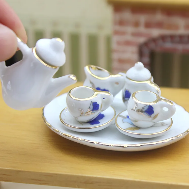 Dollhouse Accessories Diy Miniature Model Toy Custom Creative Simulation Ceramic Set