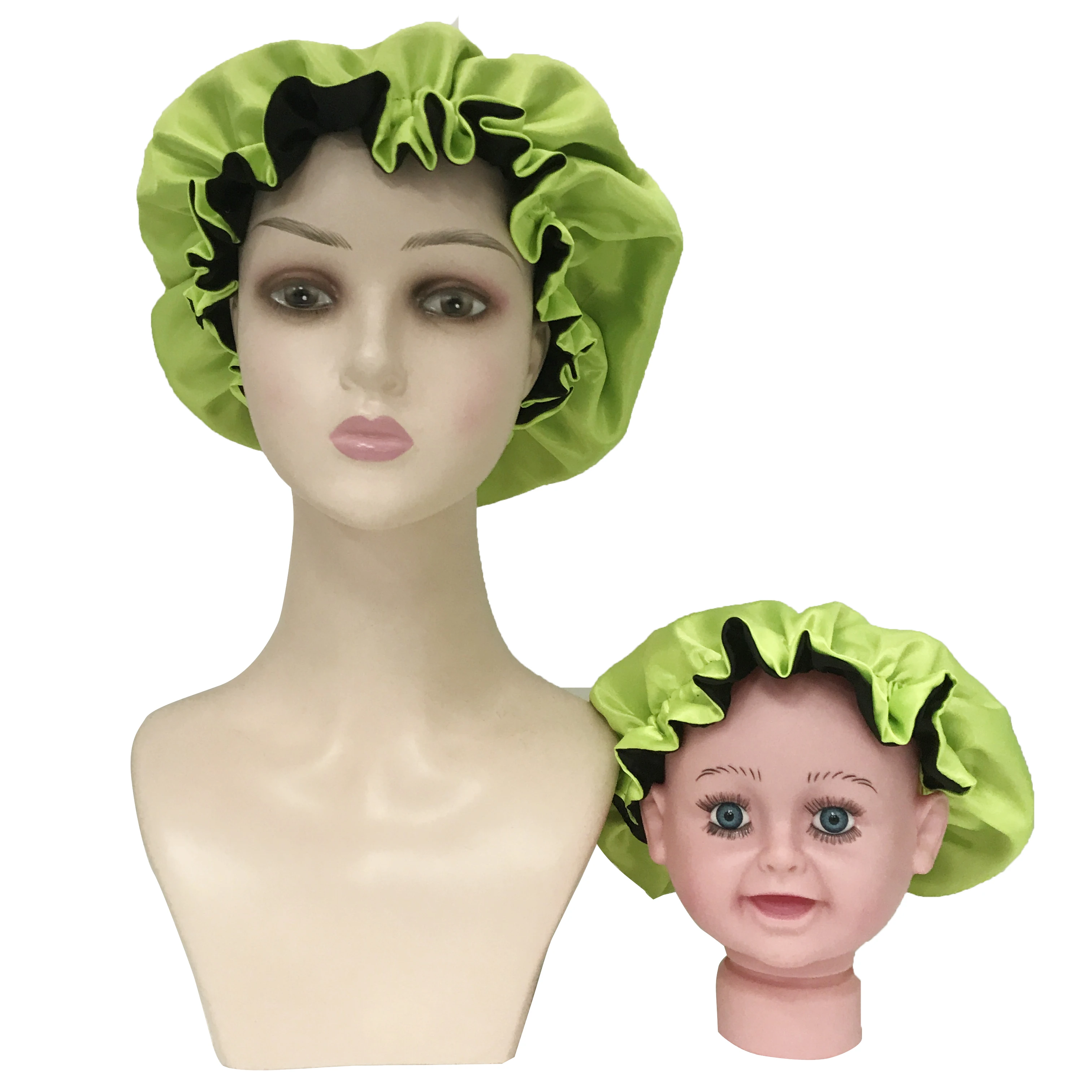 Дизайнерские атласные шапки и атласные шапки для волос, большая шелковая шапочка для волос, с логотипом на заказ